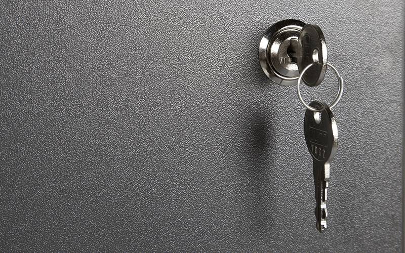 Notebookwagen Details - Abschließbare Türen